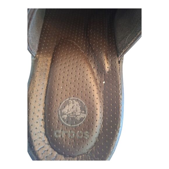 Crocs Cobbler Quilt Women's Size 9 Brown Leather Platform Clog Shoes Comfort - Picture 14 of 15